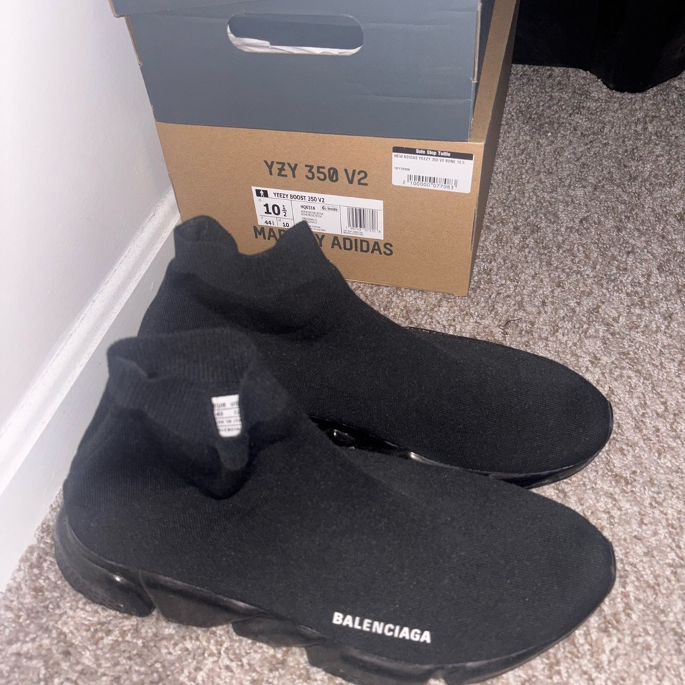 Balenciaga Men's Black Sock Sneakers